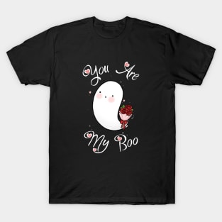 Cute Ghost You Are My Boo Valentines Day T-Shirt